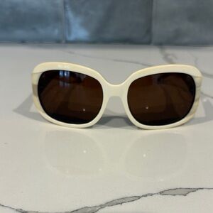 Coach Cream and Brown Sunglasses
